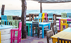 Local de restauración en la playa.