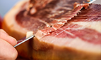 Corte de jamón ibérico