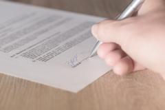 Firma de contrato